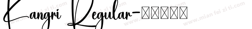 Kangri Regular字体转换